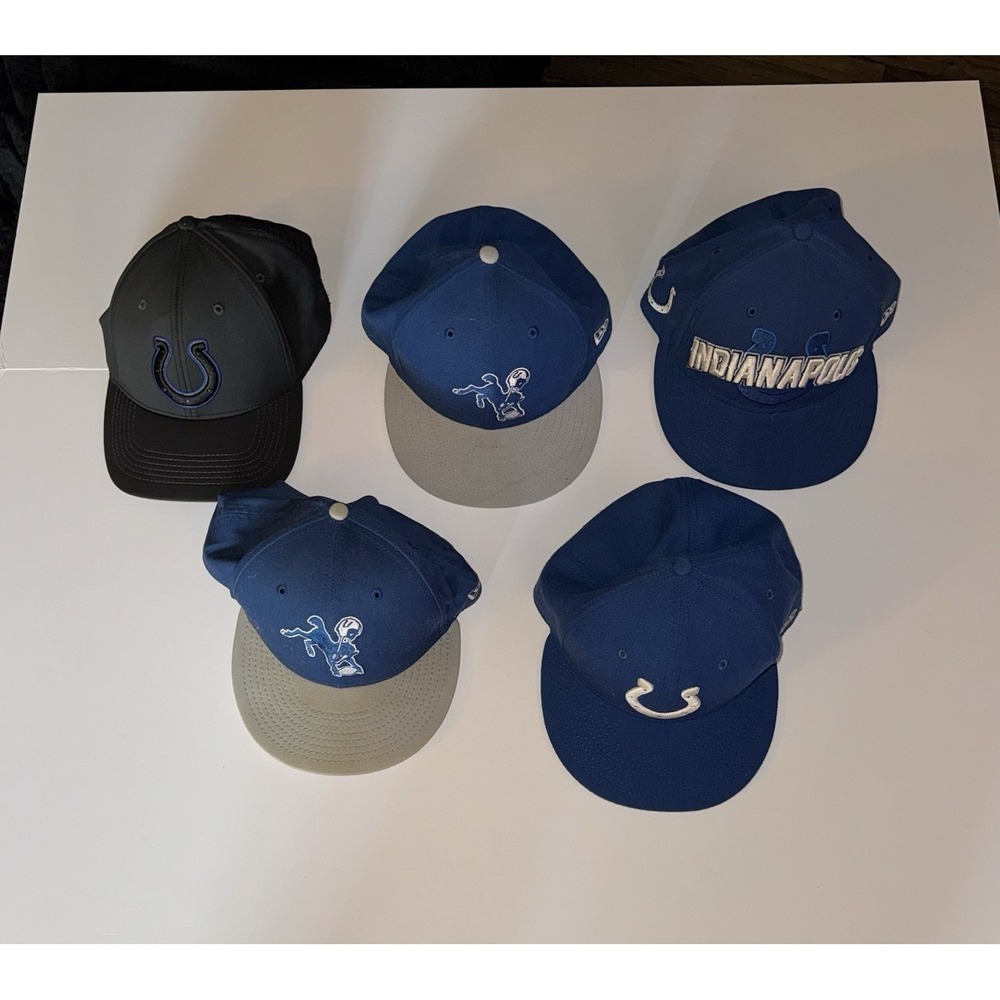 Indianapolis Colts NFL Hat Cap Lot New Era 7 1/2 Football Officially Licensed